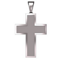 Sterling Silver Cross Pendant, 3/4" X 1.7mm Sterling Silver Cross Pendant, 3/4" X 1.7mm Sterling